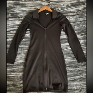zip up dress with collar
